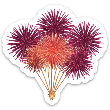 fireworks bursting with sparkles sticker