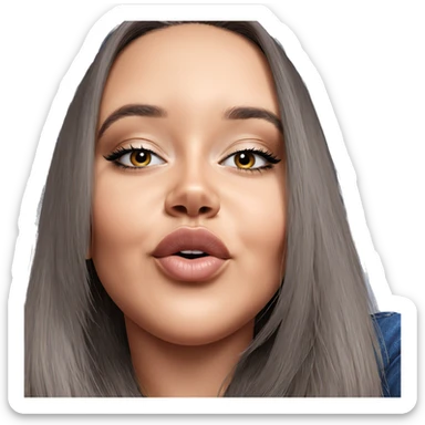 realistic portrait of girl sticker