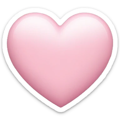 Light pink loveheart  sticker