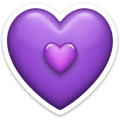 A purple heart with a J and an H in it sticker