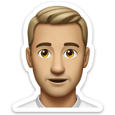 realistic portrait of a man sticker