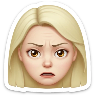 Beautiful woman angry and sick of idiots sticker