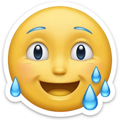Gülümseyen suratın arkasında hafifçe gözüken ağlayan yüz sticker
