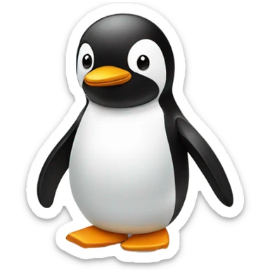 Emoji di un pinguino col fiocco  sticker