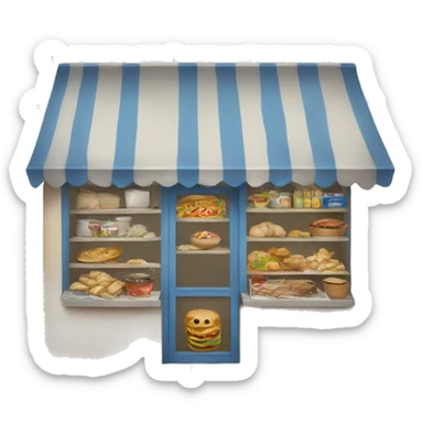 Greek street food shop sticker
