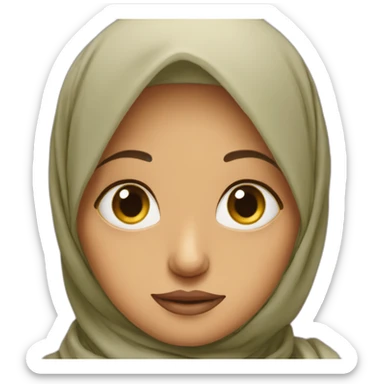 ugly hijab indian women with very big eyes sticker