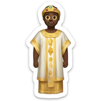 radiant high-fashion tunic of the Biblical times sticker