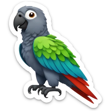 happy animal parrot sticker