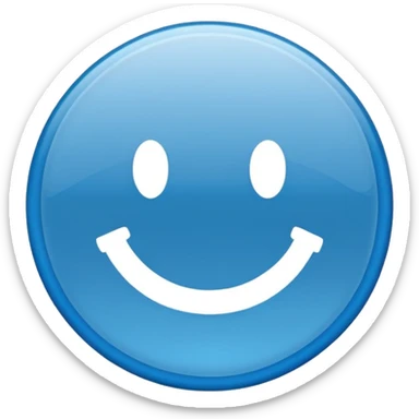 Circulo azul con una ✔️ de color blanco adrento sticker