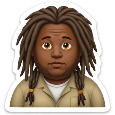 Fat guy with dreads sticker