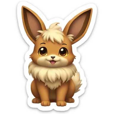 Eevee-Bunny full body sticker