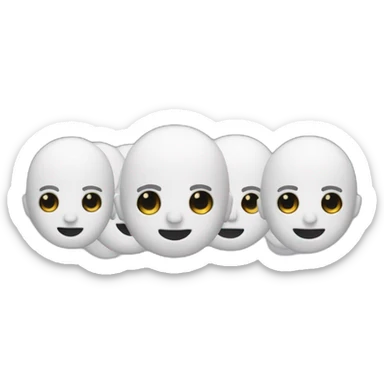 white stickman team emoji sticker