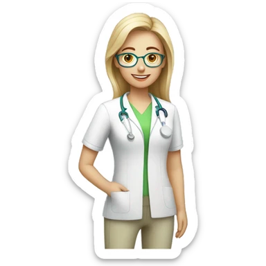  Female physiotherapist assistant  sticker
