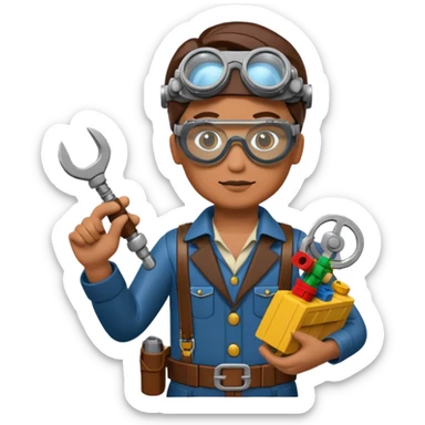 Steampunk Inventor lego sticker