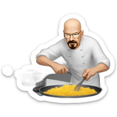 Walter White cooking sticker