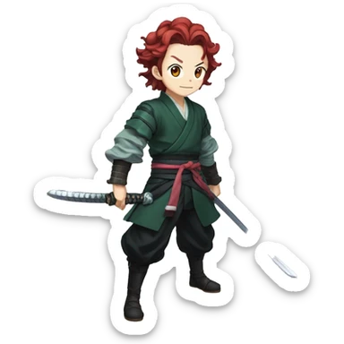 Tanjiro Kamado de demon slayer sticker