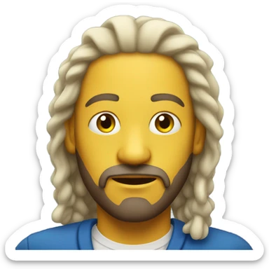 A Swedish white Rasta man sticker