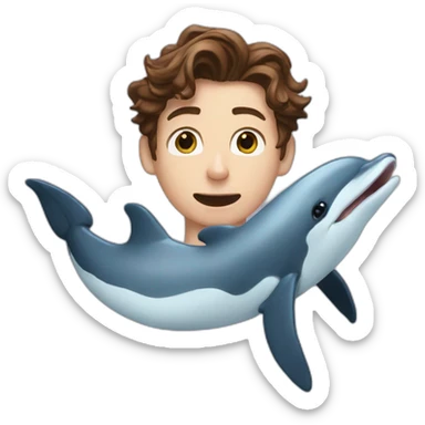 Tom Holland eaten by a dolphin sticker
