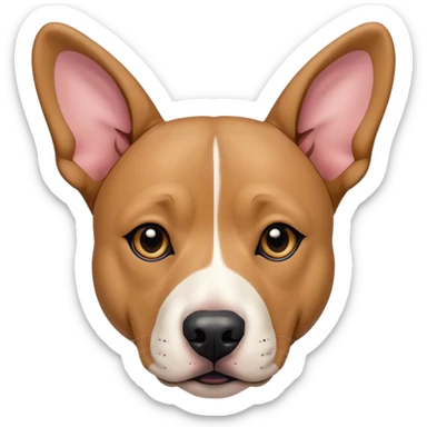 Pit bull/german shepherd mixed dog with floppy ears sticker