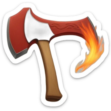Red fire Axe  sticker