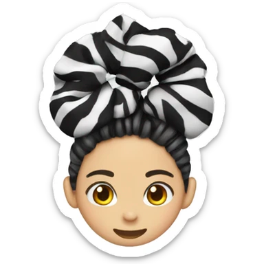 Zebra Hair scrunchie  sticker