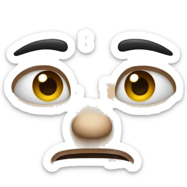 one eye twitching basic emoji straight face  sticker