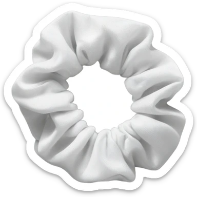 white scrunchie  sticker