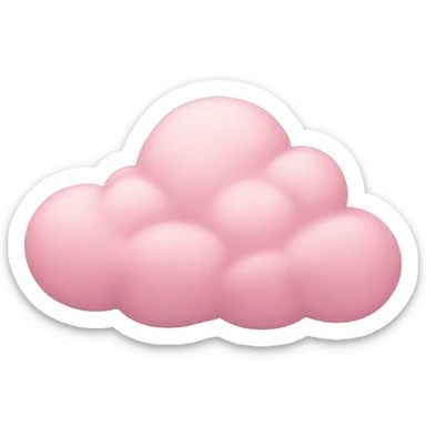 pastel pink cloud sticker