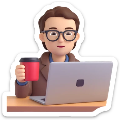 everyday routine of an online english teacher sticker