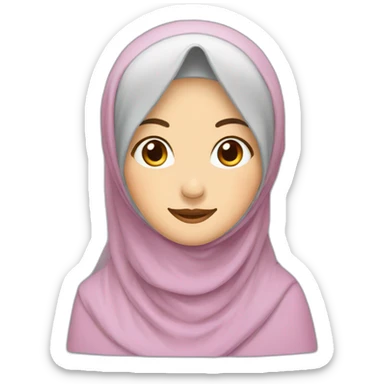 hijab happy Uyghur woman sticker