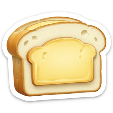whire bread with butter sticker