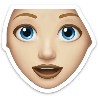 long-blond blue-eyes eat chocolate sticker