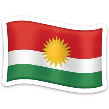 kurdistan flag without the pole like every other flag emoji sticker