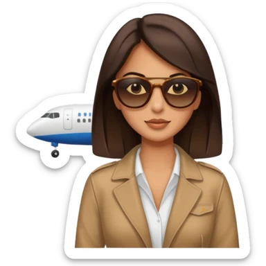 Airport I love you brunette  sticker