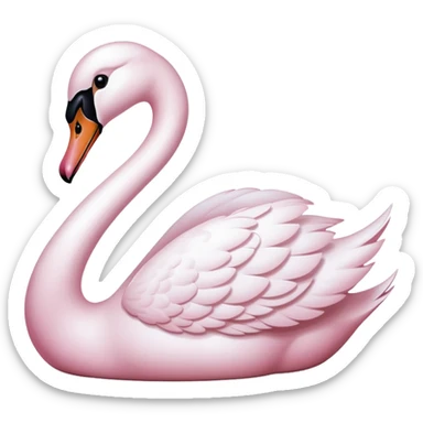 Light pink swan sticker