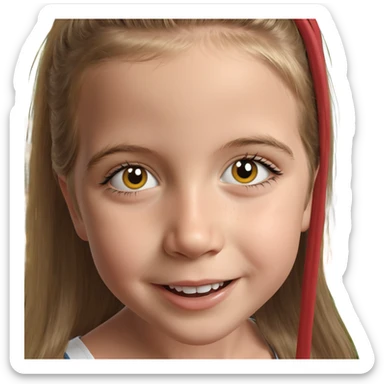 smiling girl portrait in nature sticker