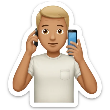 HOMBRE LLAMANDO A SU AMIGO sticker