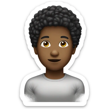 Kid with short Afro  sticker