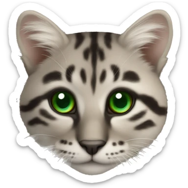 Animal avec des yeux vert flu luisant sticker