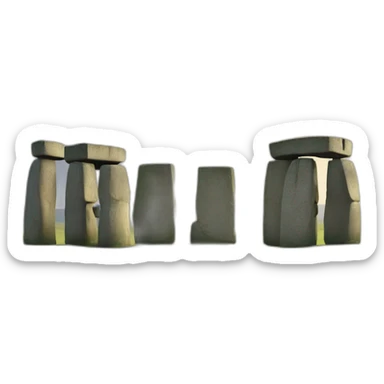 Smiling stonehenge sticker