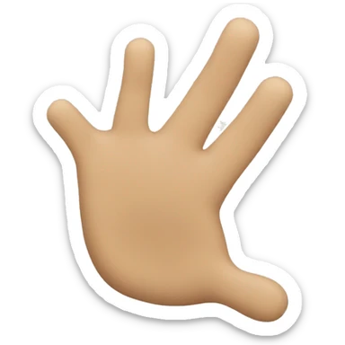 Mano con tres dedos arriba sticker