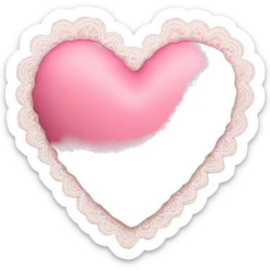 Pink heart with lace trim sticker