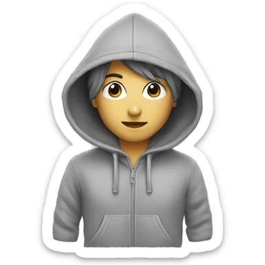 Hoodie grey  sticker