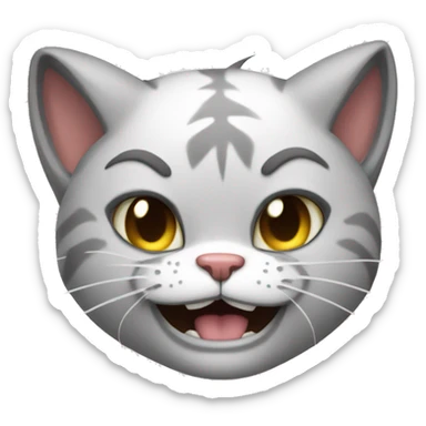 Pumped up cat sticker