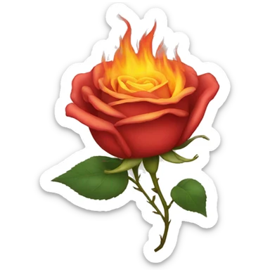 BURNING ROSE sticker