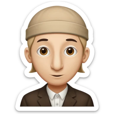 jewish emoji, sterotypical jew, long hair, greedy, long nose, jewish hat sticker