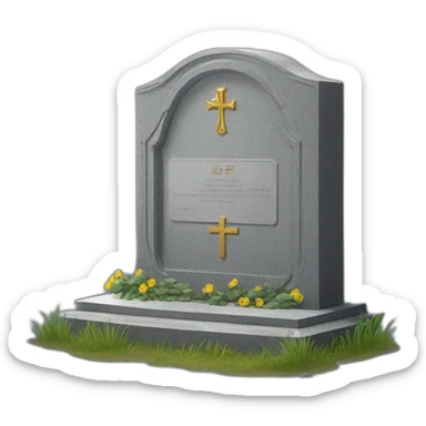 tombstone of the Ukrainian state at the graveyard sticker