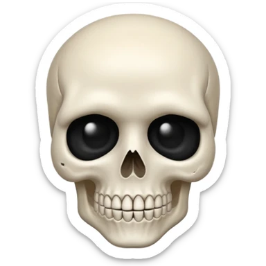 Skull face emoji of 5 year old  sticker
