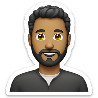 IT guy with a trimmed beard sticker