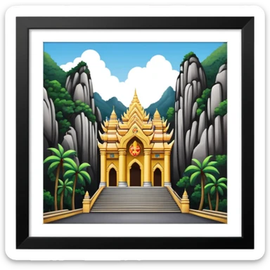 Batu caves sans le cadre noir sticker
